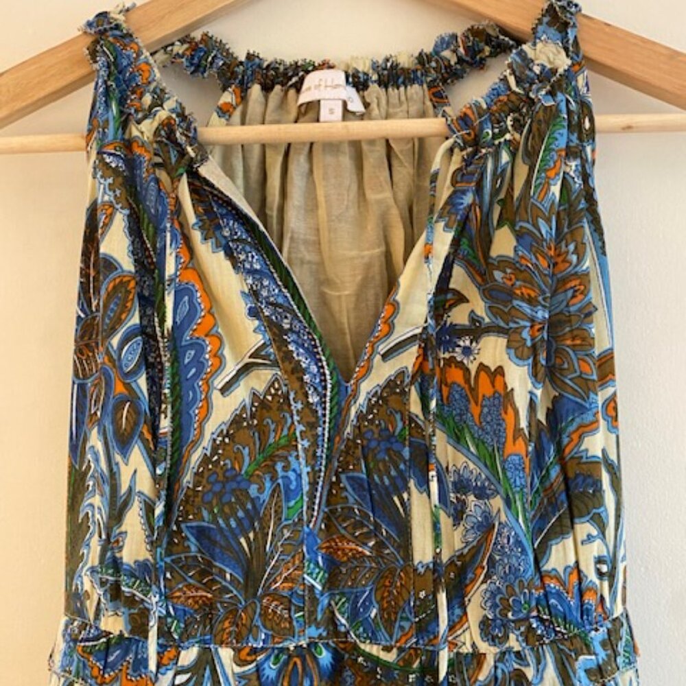 House of Harlow tiered maxi in floral paisley fall colors